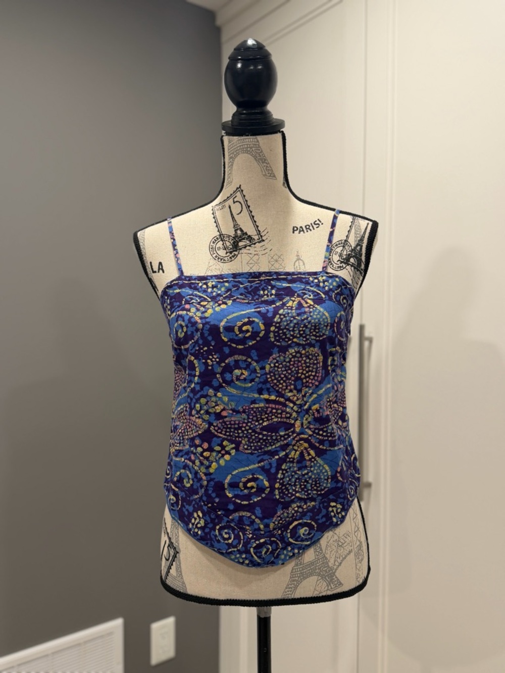 GAP, Retro, Blue Patterned Handkerchief Style Camisole - Picture 4 of 15